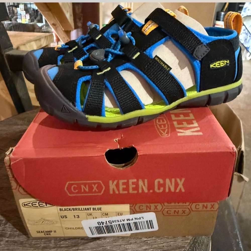 Keen Kids Sandals - Black, Blue, and Yellow